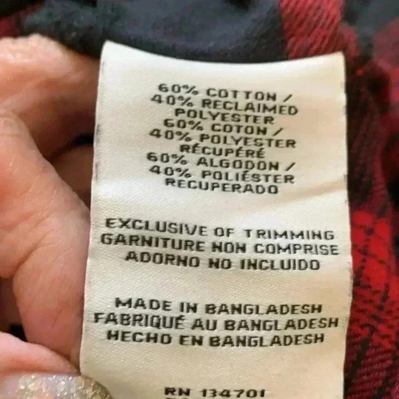 Boston Traders Hi-Low Light Flannel Button Down  Long Sleeve Shirt With Hood - Picture 5 of 5